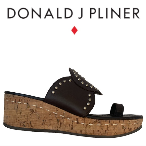 Donald J. Pliner Shoes - Donald J Pliner Sheba Sandal Cork Wedge Slip on Heel size 8 EUC summer djp